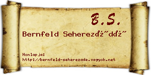 Bernfeld Seherezádé névjegykártya
